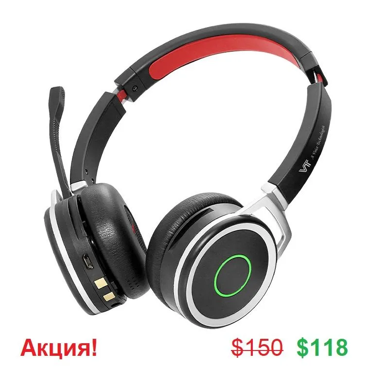VT9605-D, Дуо, Hi-Fi звук, 30м Bluetooth, индикатор занятости, в комплекте с USB-BT адаптером