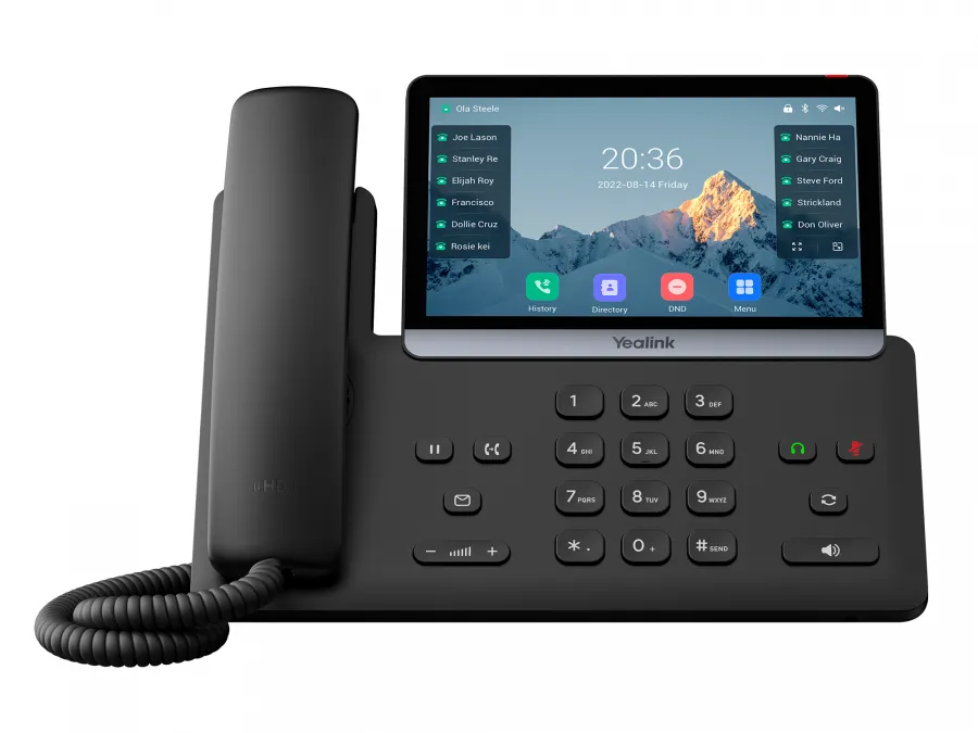 SIP-T77U, 7" цветной сенсорный экран, 2 порта USB, 16 аккаунтов, BLF,  PoE, GigE, без БП