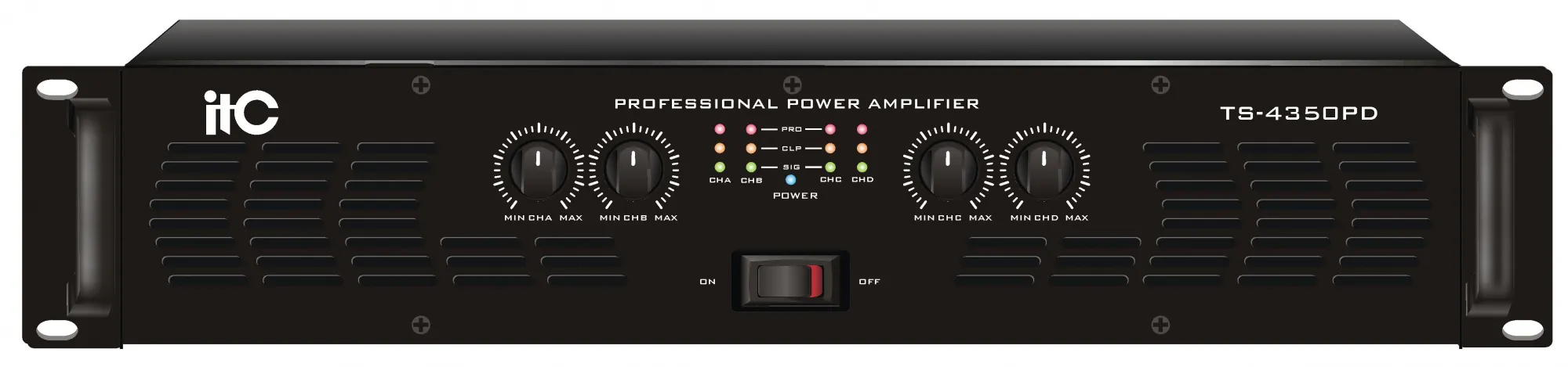 TS-4500PD профессиональный стерео усилитель  4×350W@8Ω,4×500W@4Ω, 2×1000W@ bridge 2*8Ω