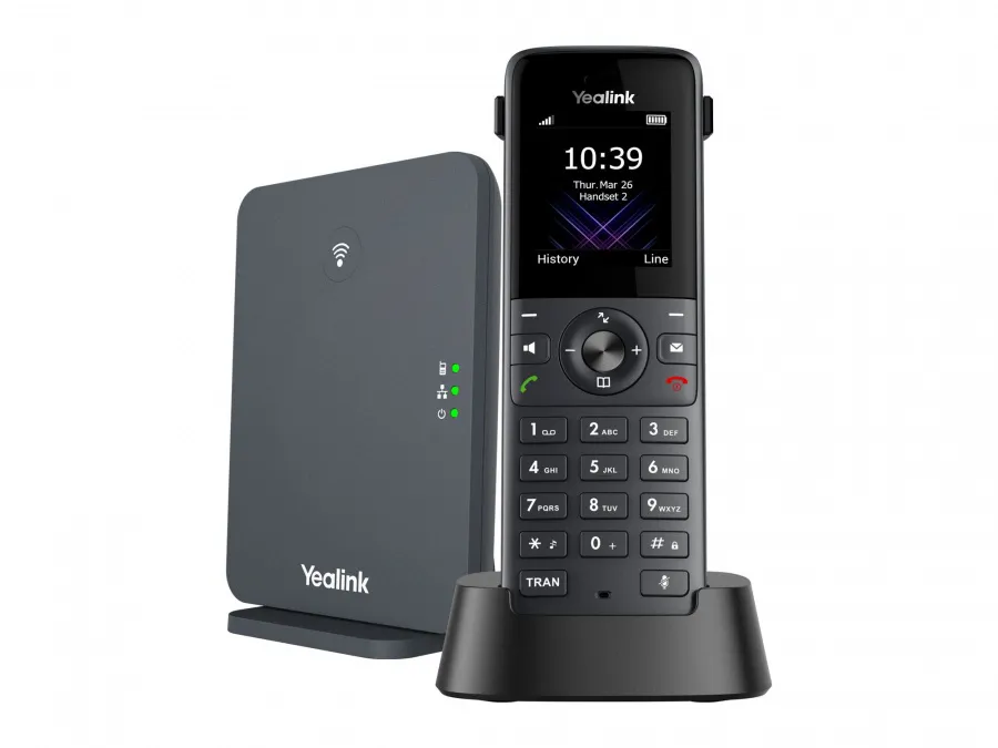 W73P (база W70B+трубка W73H) до 10 SIP-аккаунтов, до 10 трубок на базу, до 20 одновременных вызовов