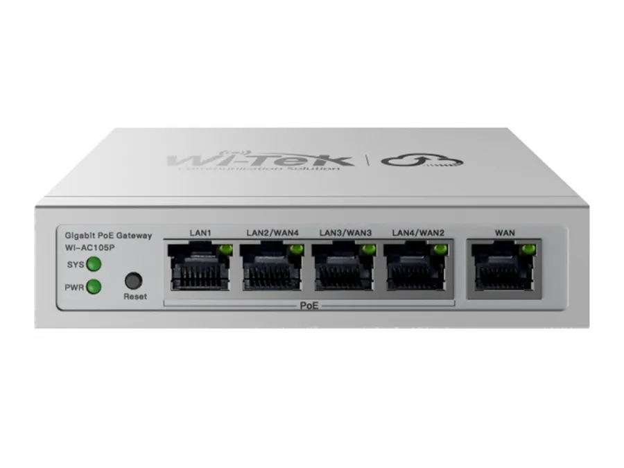 WI-AC105P Контроллер для управления 32 Wi-Fi точками доступа, 5GE, 4PoE