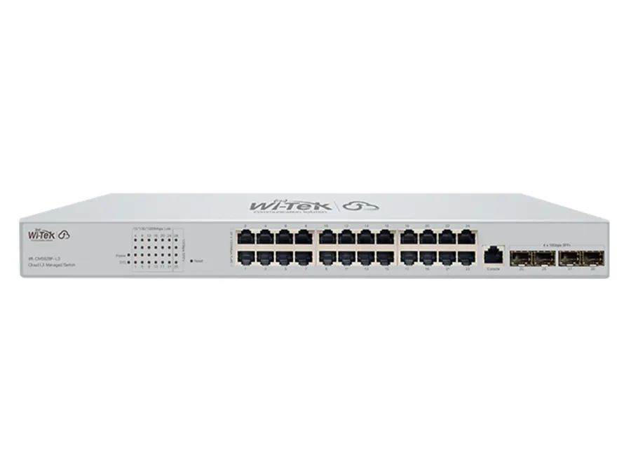 WI-CMS528F-L3, Коммутатор управляемый L3, 24GE + 4x10G SFP+