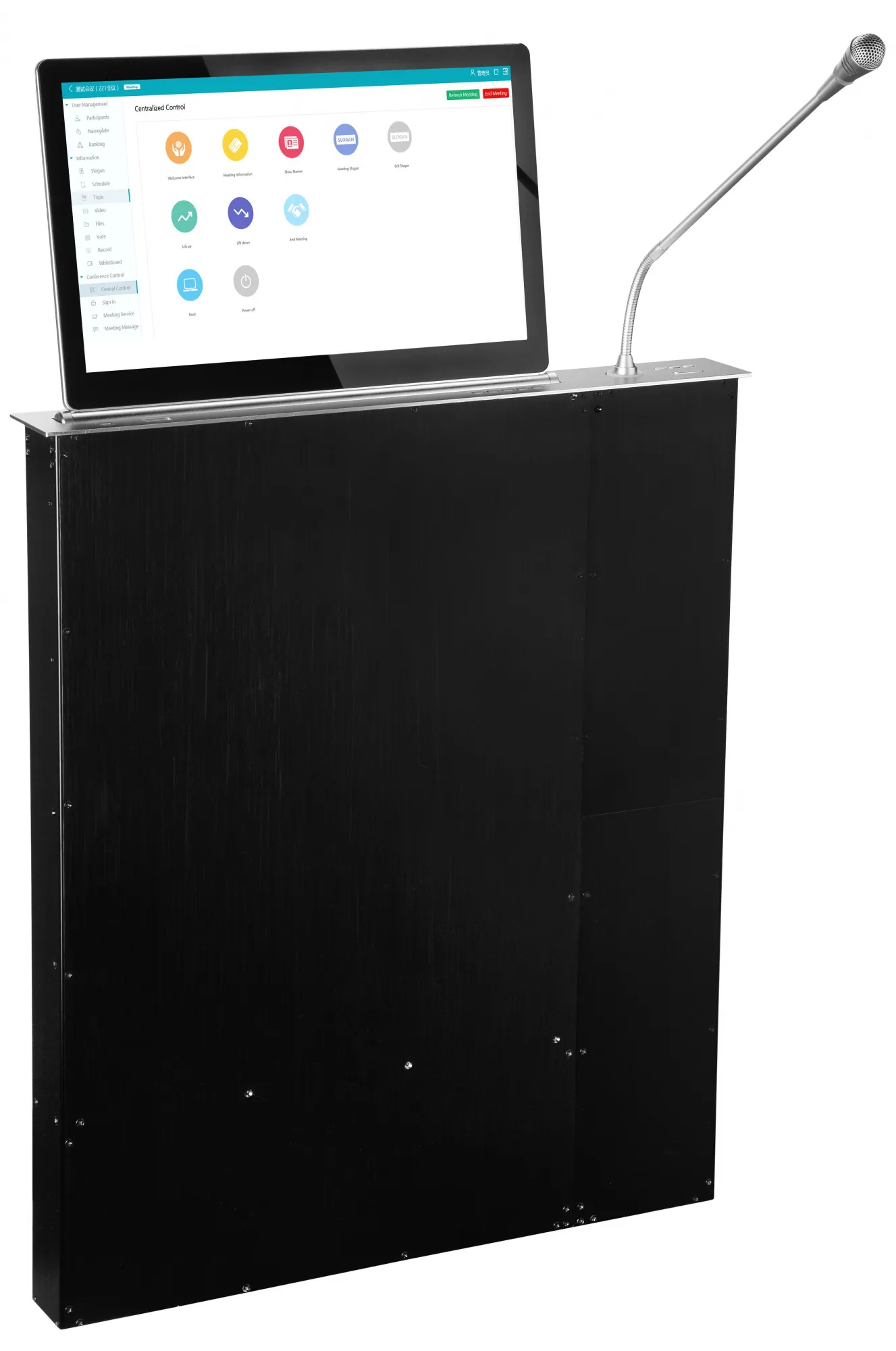 TS-F215MT3, ультратонкий моторизированный LCD монитор 21.5" с моторизованным микрофоном