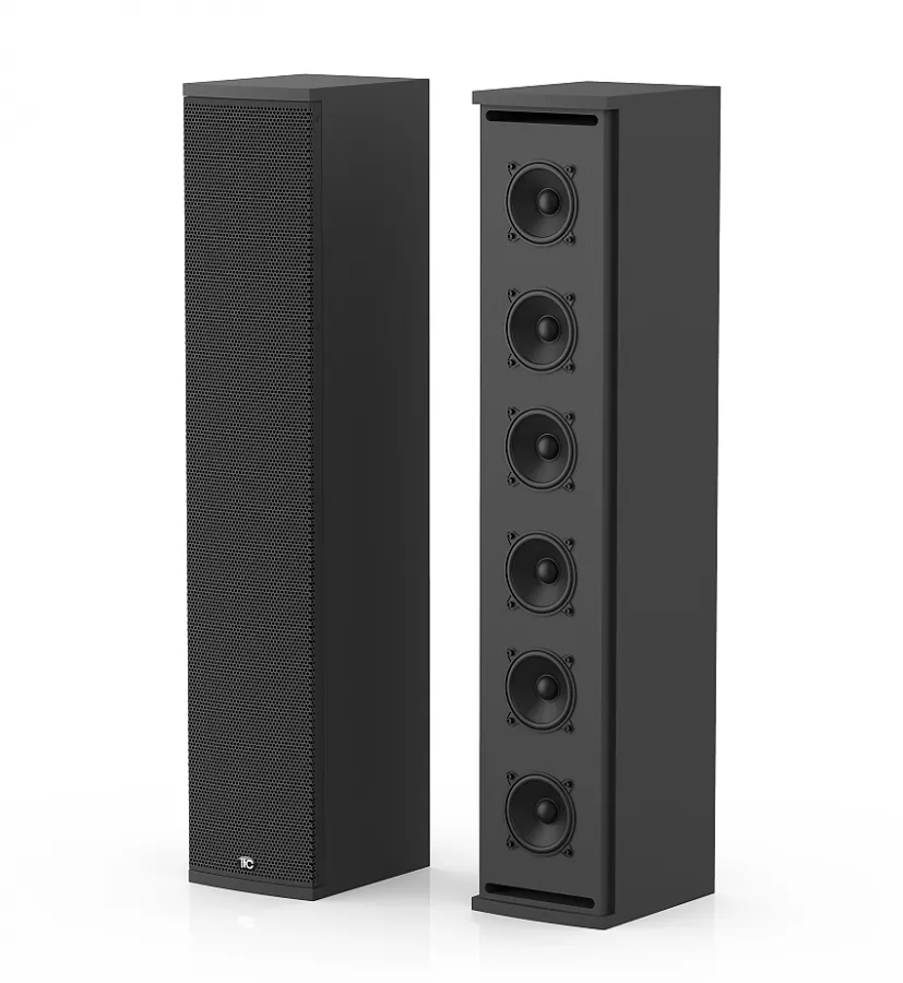 TS-603C Звуковая колонна для конференц зала 3" × 6, 200W @6Ω, чёрный цвет