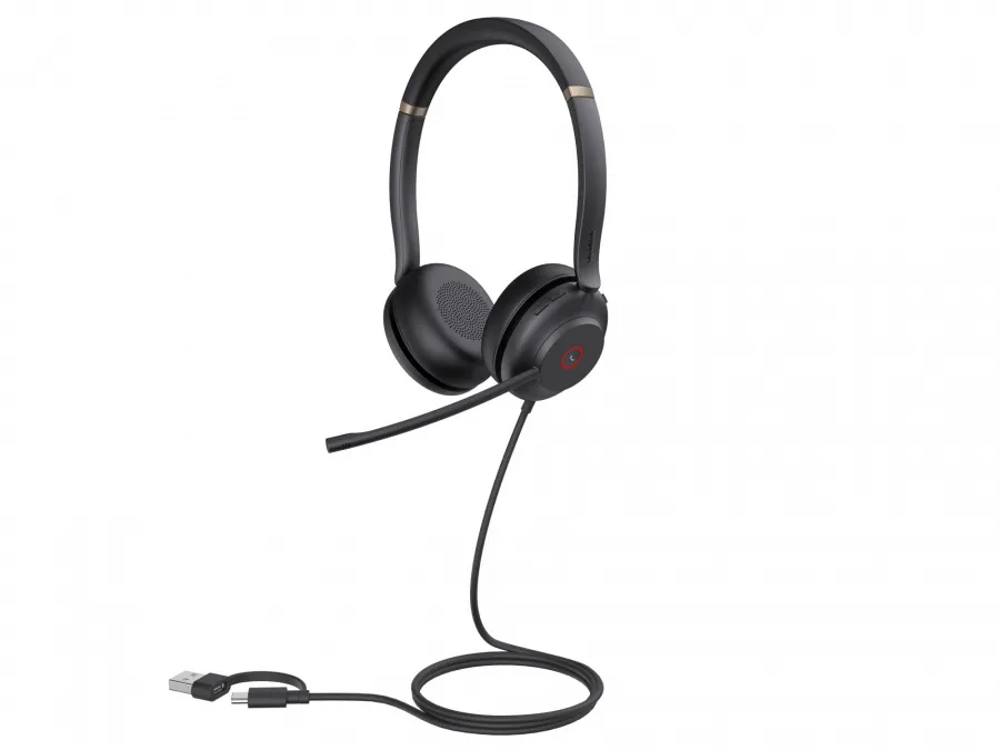 UH37 Dual UC USB-C/A Дуо, Проводная, HD звук, шумоподавление, LED-индикатор, USB-C/A