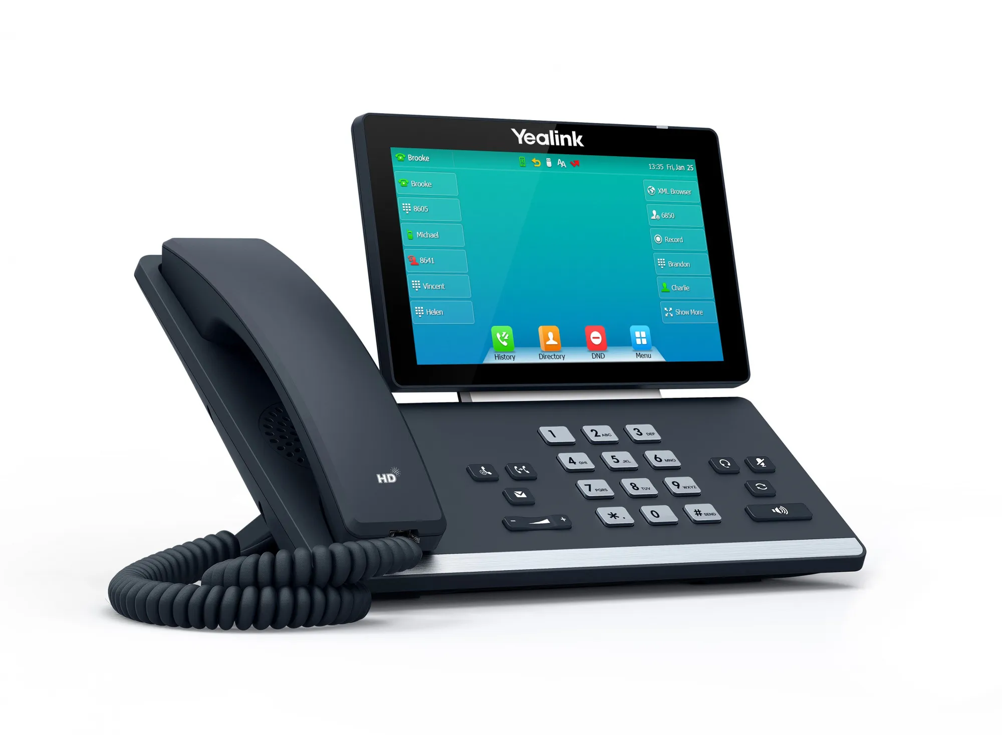 SIP-T57W, Цветной сенсорный экран, WiFi, Bluetooth, GigE, без видео, без БП